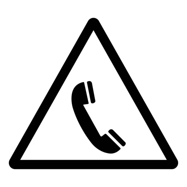 Signo Símbolo Teléfono Emergencia Ilustración Vectores Aislado Etiqueta Fondo Blanco — Archivo Imágenes Vectoriales