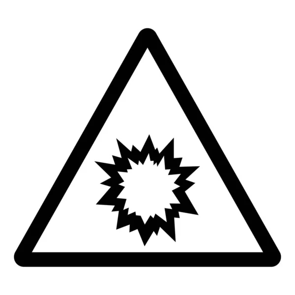 危険爆発シンボルサイン ベクトルイラスト 白の背景ラベルに隔離されています Eps10 — ストックベクタ