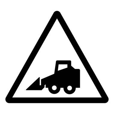 İnşaat Alanı Sembol İşareti, Vektör İllüzyonu, Beyaz Arkaplan Etiketinde İzolasyon. EPS10 