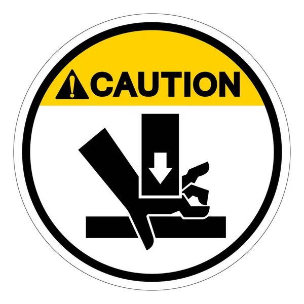 Fuerza Aplastamiento Mano Precaución Desde Arriba Signo Símbolo Ilustración Vectores — Vector de stock