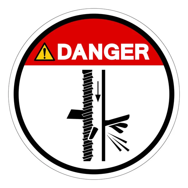 Niebezpieczeństwo Ruchomej Części Przyczyny Obrażeń Symbol Znak Ilustracja Wektora Izolacja — Wektor stockowy