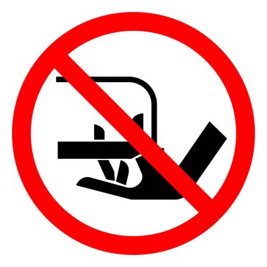 Zarar Verme Tehlike Sembol İşareti, Vektör İllüstrasyonu, Beyaz Arkaplan Etiketinde Tecrit. EPS10 