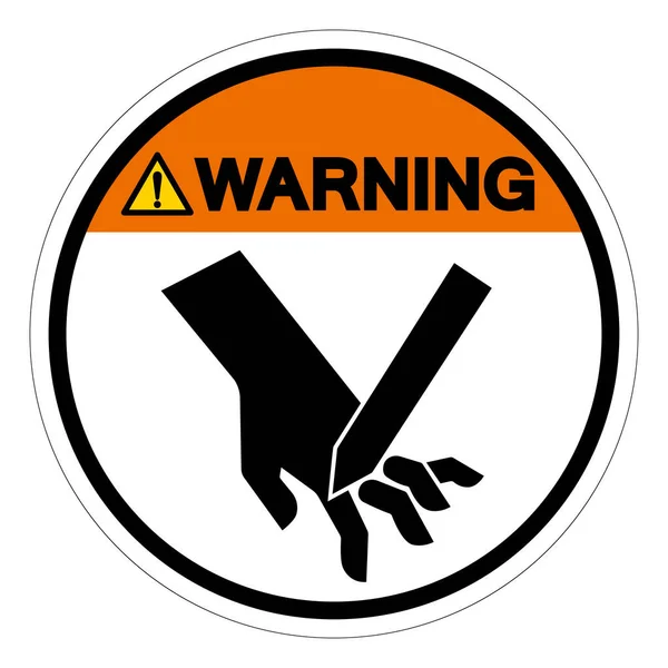 Uyarı Bıçak Tehlike Sembol Şareti Vektör Llüzyonu Beyaz Arkaplan Etiketinde — Stok Vektör