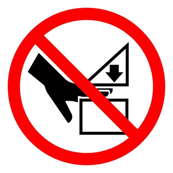 Injury Hazard Crush Finger Hazard Symbol Sign Vector Illustration Isolate — Stock Vector