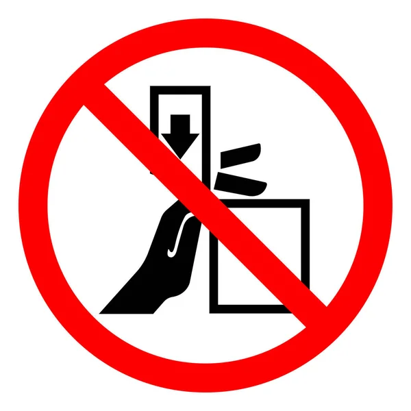 Écrasement Danger Blessure Coupe Signe Symbole Danger Doigt Illustration Vectorielle — Image vectorielle