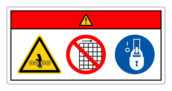 Danger Crush Hazard Entfernen Sie Nicht Wachsymbol Zeichen Vektorillustration Isolieren — Stockvektor