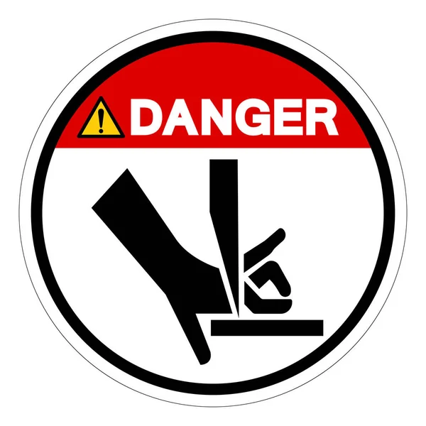 Tehlike Açık Bıçak Sembol Şareti Vektör Llüzyonu Beyaz Arkaplan Etiketinde — Stok Vektör