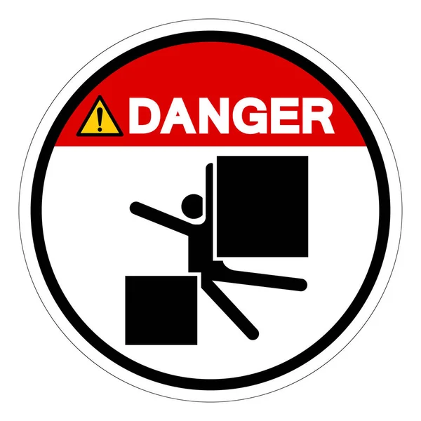 Danger Crush Equipment Injury Kill Symbol Sign Vector Illustration Isolate — Stock Vector