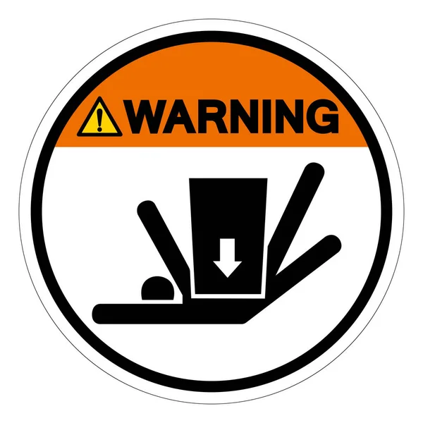 Warning Body Crush Force Symbol Sign Vector Illustration Isolate White — Stock Vector