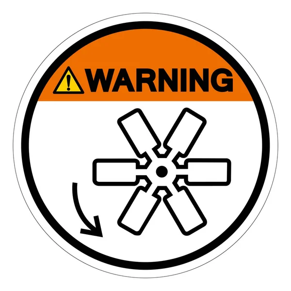 Waarschuwing Roterende Ventilator Blade Symbool Sign Vector Illustratie Isoleer Witte — Stockvector