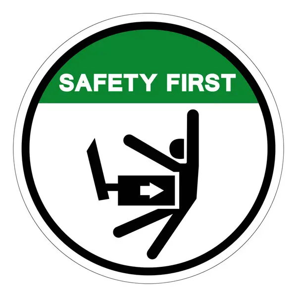 Safety First Body Crush Force Side Symbol Sign Vector Illustration — Stock Vector