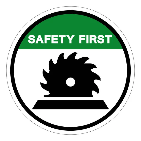 Güvenlik Birinci Şçi Sembol Şareti Vektör Llüstrasyonu Beyaz Arkaplan Etiketinde — Stok Vektör