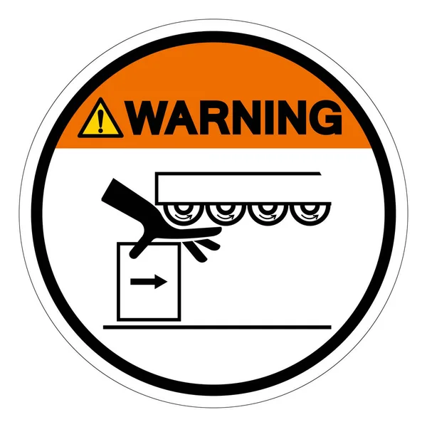 Warning Drawing Hand Crush Hazard Symbol Sign Vector Illustration Isolate — Stock Vector