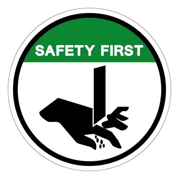 Sicherheit Erstes Schneiden Der Finger Gerade Klinge Symbol Zeichen Vektorabbildung — Stockvektor