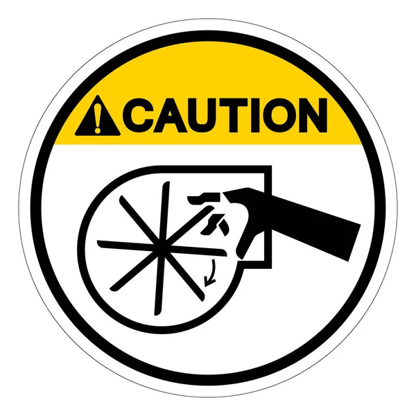 Caution Cutting Fingers Hand Rotating Blade Symbol Sign Vector Illustration — Stock Vector
