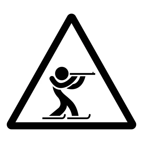 滑雪运动区符号符号 矢量图解 白色背景标签上的隔离 Eps10 — 图库矢量图片