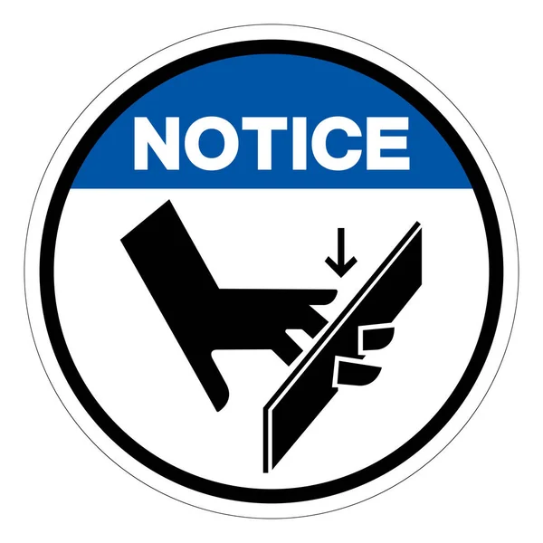 Dikkat Keskin Kenarlar Sembol Şaretini Vektör Llüstrasyonunu Beyaz Arkaplan Etiketinde — Stok Vektör