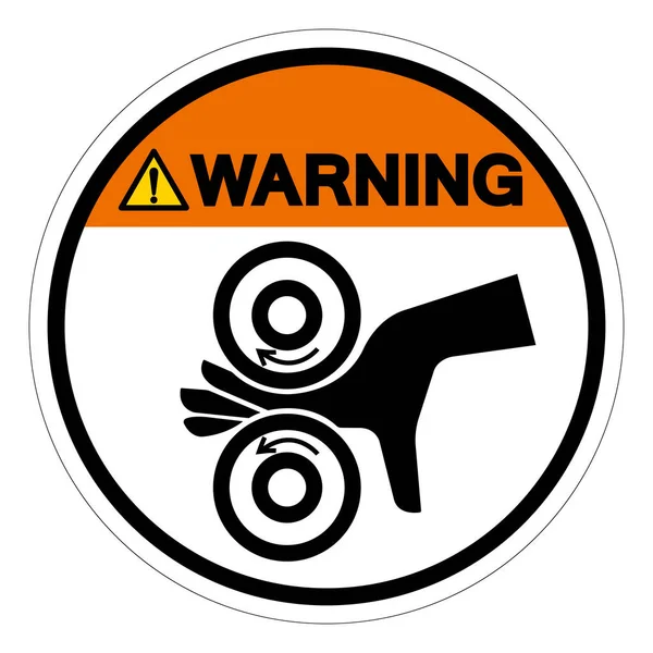 Warning Hand Entangle Left Symbol Sign Ilustracja Wektora Izolacja Białym — Wektor stockowy