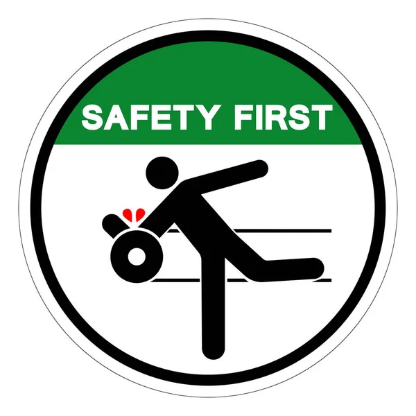 Safety First Expost Moving Parts Can Cause Severere Injury Symbol — стоковый вектор