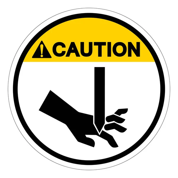 Caution Cutting Fingers Straight Blade Symbol Sign Vector Illustration Isolate — Stock Vector