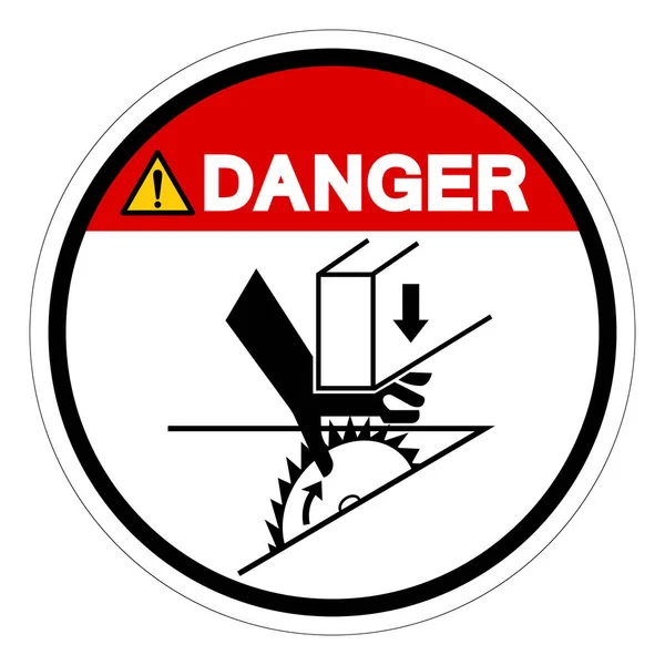 Danger Écraser Main Symbole Danger Illustration Vectorielle Isoler Sur Étiquette — Image vectorielle