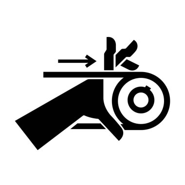 El dolaşıklığı Bellek Sürücüsü Siyah Simge, Vektör İllüstrasyonu, Beyaz Arkaplan Etiketinde Tecrit. EPS10