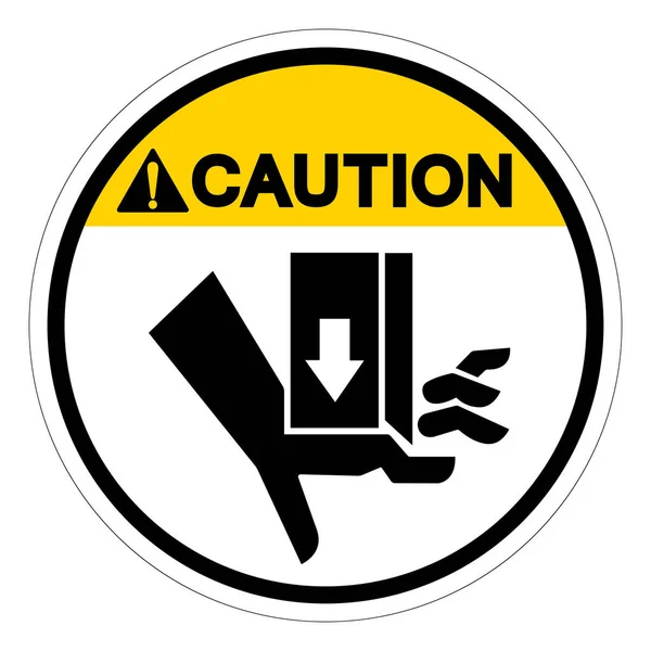 Fuerza Aplastamiento Precaución Desde Arriba Signo Símbolo Ilustración Vectores Aislamiento — Vector de stock