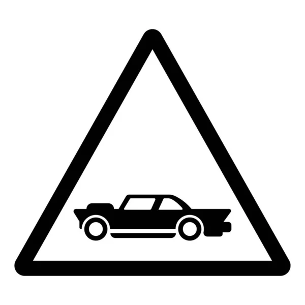 Segno Simbolo Dell Automobile Classica Illustrazione Vettoriale Isolato Sull Etichetta — Vettoriale Stock