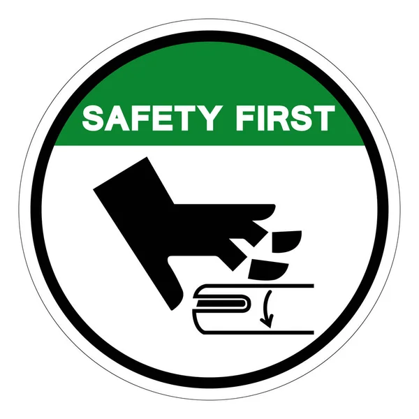 Sinal Símbolo Eixo Rotativo Primeiro Segurança Ilustração Vetor Isolar Rótulo — Vetor de Stock