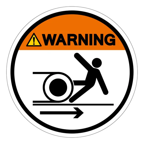 Warning Body Rollers Symbol Sign Vector Illustration Isolate White Background — Stock Vector