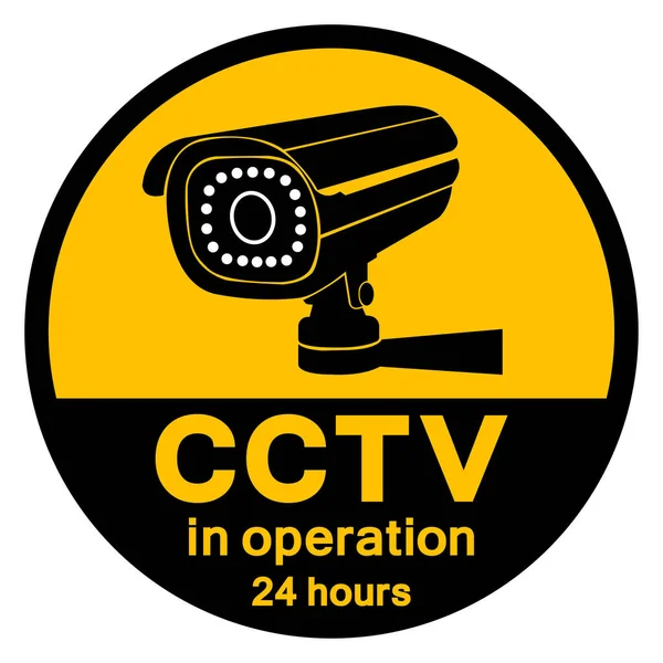 Cctv Operation Hours Symbol Sign Vector Illustration Isolate White Background — Stock Vector