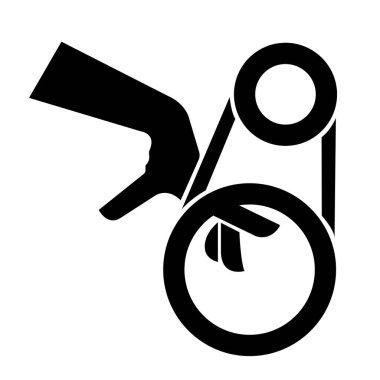 El dolaşıklığı Bellek Sürücüsü Siyah Simge, Vektör İllüstrasyonu, Beyaz Arkaplan Etiketinde Tecrit. EPS10