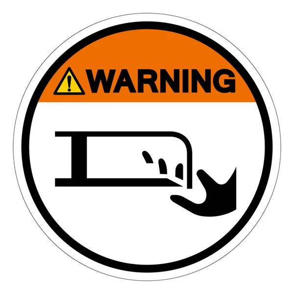 Advertencia Corte Señal Símbolo Peligro Dedo Ilustración Vectores Aislamiento Etiqueta — Vector de stock