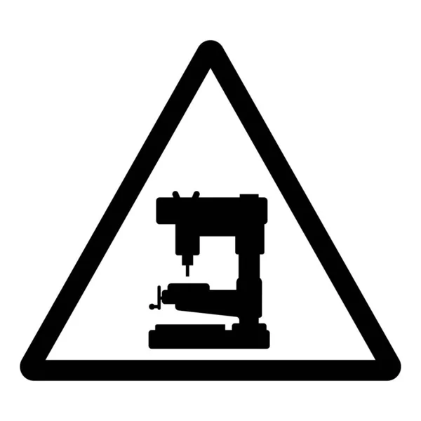 Makine Alanı Sembol Şareti Vektör Llüstrasyonu Beyaz Arkaplan Etiketi Zole — Stok Vektör