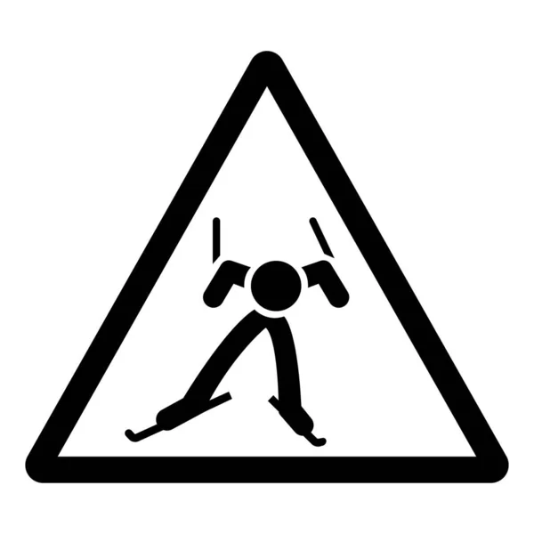 Kayak Spor Sembol Şareti Vektör Llüstrasyonu Beyaz Arkaplan Etiketinde Tecrit — Stok Vektör