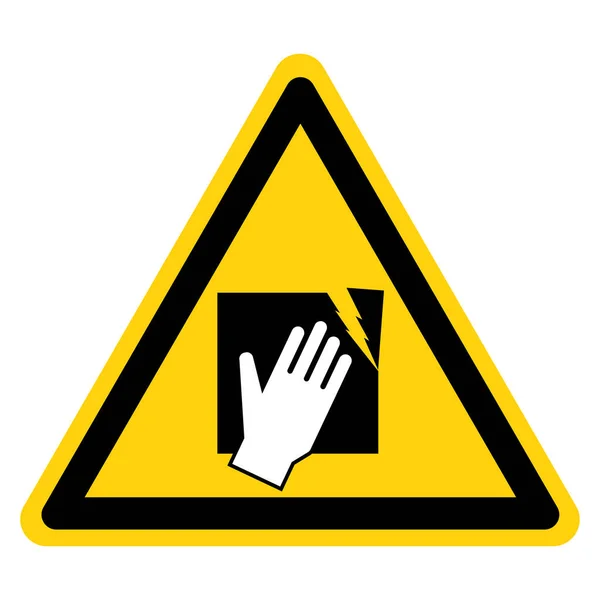 Warnung Fragiles Symbol Aus Glas Vektor Illustration Isoliert Auf Weißem — Stockvektor