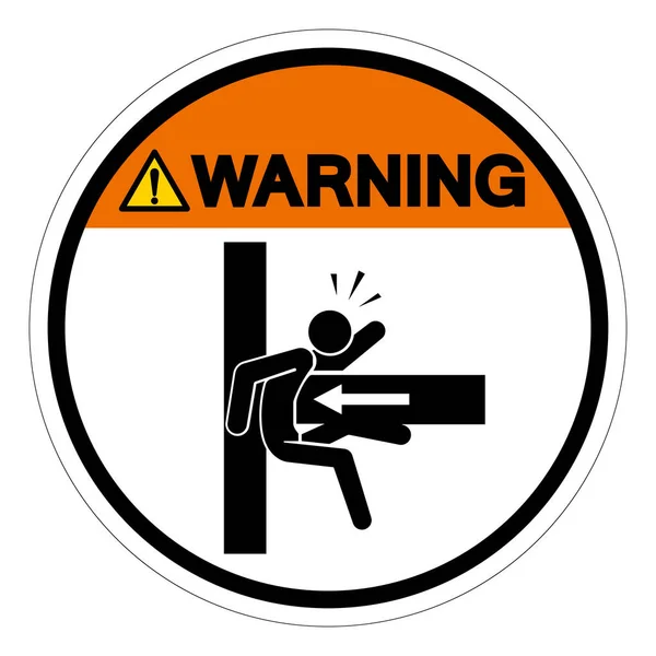 Warning Crush Hazard Symbol Sign Vector Illustration Isolate White Background — Stock Vector