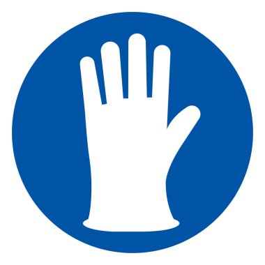 Eldiven Koruma Sembolü, Vektör İllüstrasyonu, Beyaz Arkaplan Etiketinde İzole Etki. EPS10