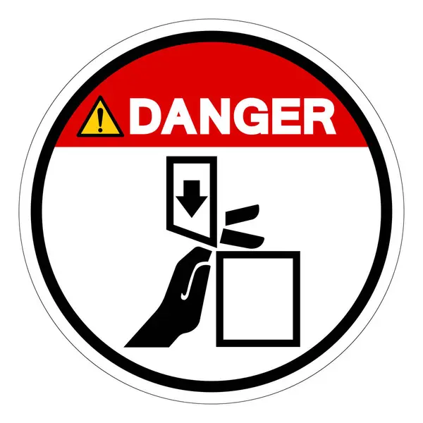 Danger Crush Cutting Finger Hazard Symbol Sign Vector Illustration Isolate — Stock Vector
