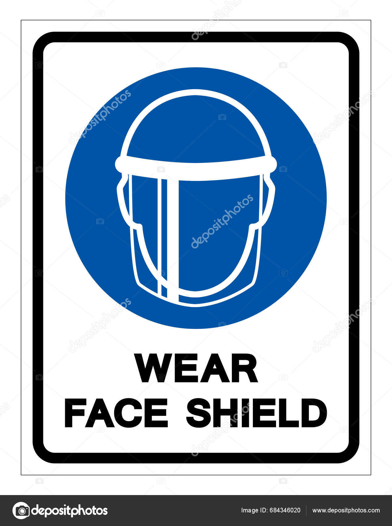 Bär Face Shield Symbol Tecken Vektor Illustration Isolera Vit Bakgrund ...