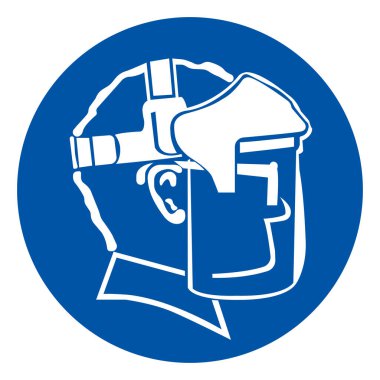 Çift Göz Koruma Sembolü İşareti, Vektör İllüzyonu, Beyaz Arkaplan Laboratuvarında İzole EPS10 