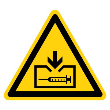 Sharps İmha Sembolü İşareti, Vektör İllüzyonu, Beyaz Arkaplan Etiketinde İzole EPS10.