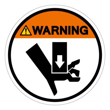 Sembol İşaretinin Üzerinden Uyarı El Çarpma Gücü, Vektör İllüstrasyonu, Beyaz Geçmiş Laboratuvarında İzole Edilme. EPS10