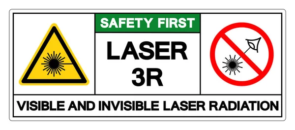 stock vector Safety First Laser 3R Visible And Invisible Laser Radiation Symbol Sign ,Vector Illustration, Isolate On White Background Label.EPS10