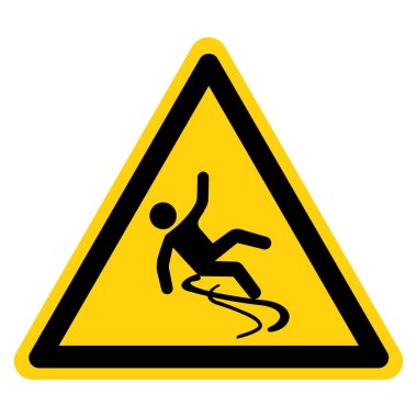 Slippery Symbol Sign, Vector Illustration, Isolate On White Background Label.EPS10 clipart