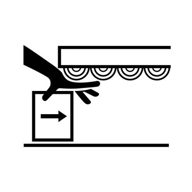 Crush Hazard Siyah Simgesi, Vektör İllüstrasyonu, Beyaz Arkaplan Etiketinde Tecrit. EPS10