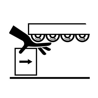 El Çarpması Tehlike Simgesi, Vektör İllüstrasyonu, Beyaz Arkaplan Laboratuvarında Tecrit. EPS10