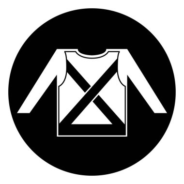 Güvenlik Tişörtü Sembol İşareti, Vektör İllüzyonu, Beyaz Arkaplan Etiketinde İzole EPS10 