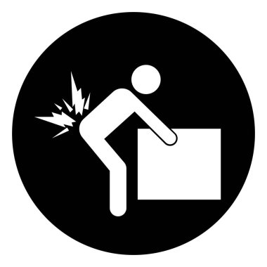 Tehlike Sembolü İşareti, Vektör İllüzyonu, Beyaz Arkaplan Etiketi 'nde İzole EPS10