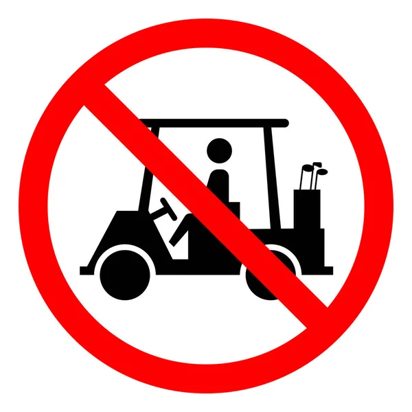 Aucun Signe Symbole Chariot Golf Illustration Vectorielle Isolement Sur Étiquette Vecteur En Vente